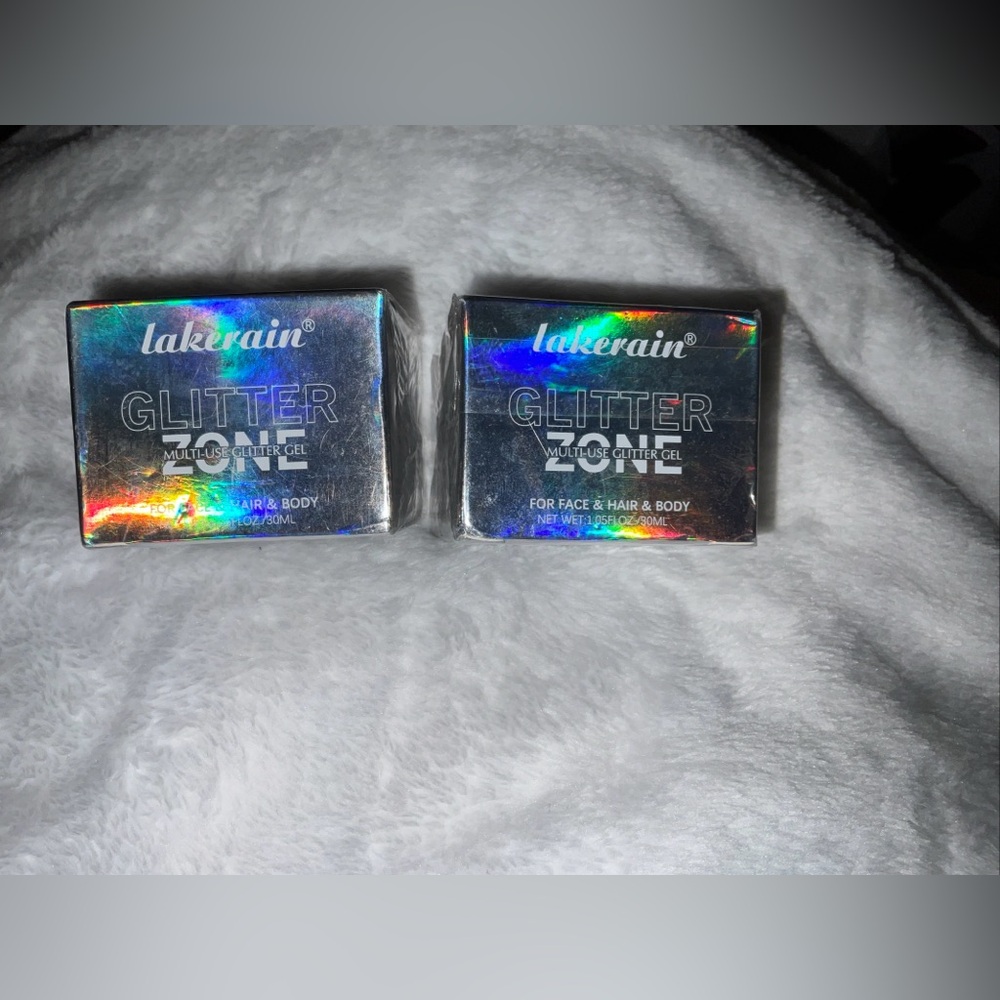 LAKERAIN GLITTER ZONE MULTI USE BODY GLITTER GEL #01 & 04. 2 PK  SEALED NEW